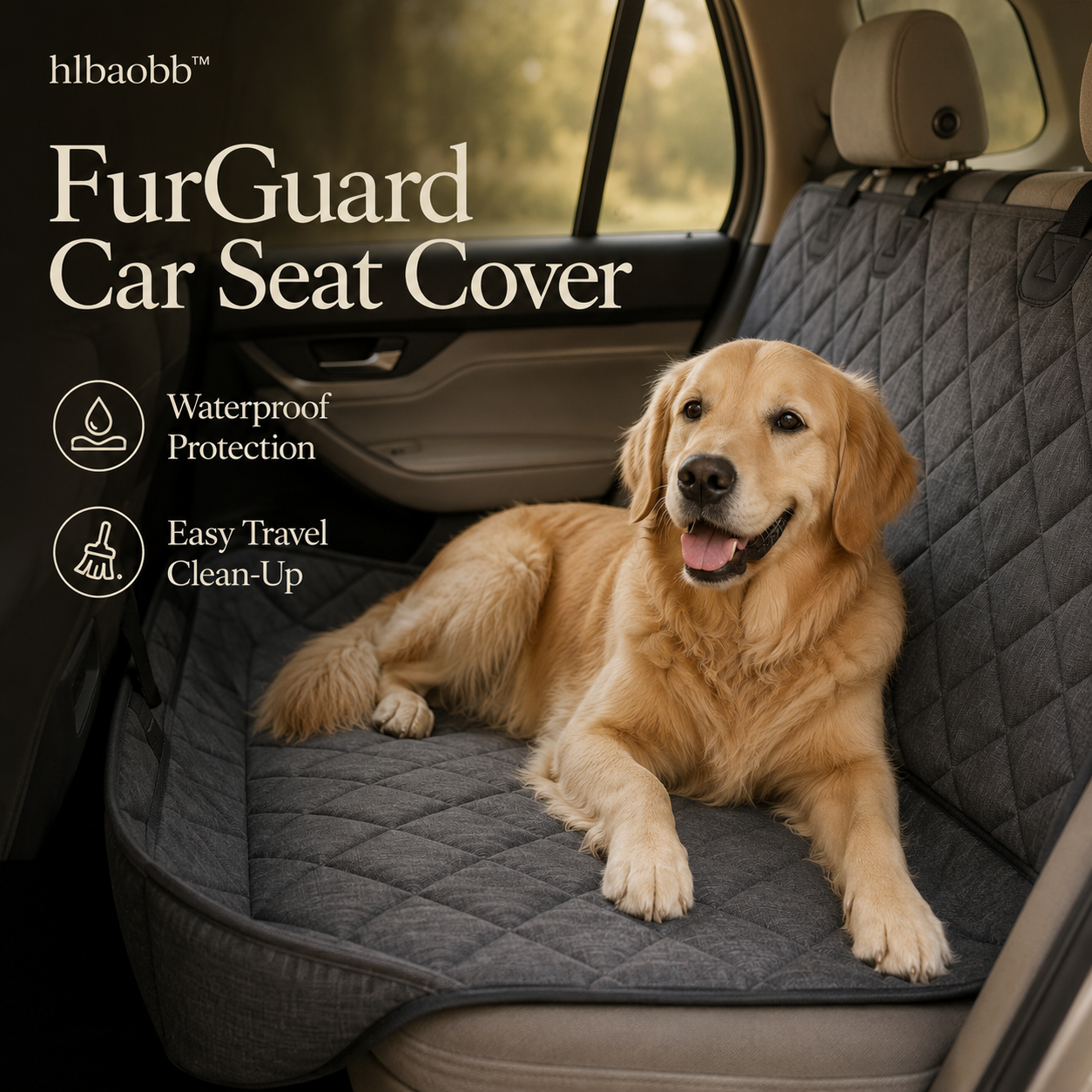 hlbaobb™ FurGuard Waterproof Pet Car Seat Cover